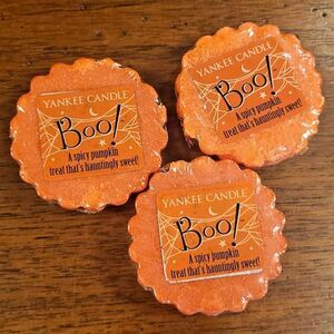 (3) Yankee Candle BOO Wax Potpourri Tarts SPICY PUMPKIN Original Multiple Avail